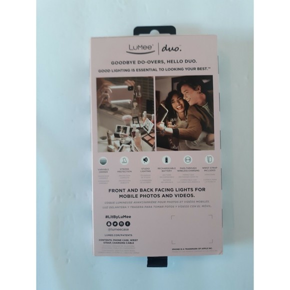 New LuMee Duo Zebra Glitter Print Illuminating Case For iPhone XS Max - Picture 3 of 4